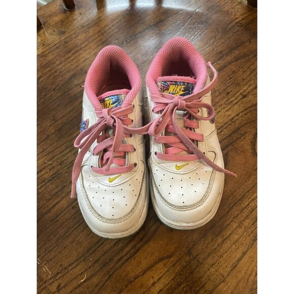 Nike Air Force 1 Low All-Star 2022 Little Girls 9C White/pink/multi-color - Picture 2 of 6